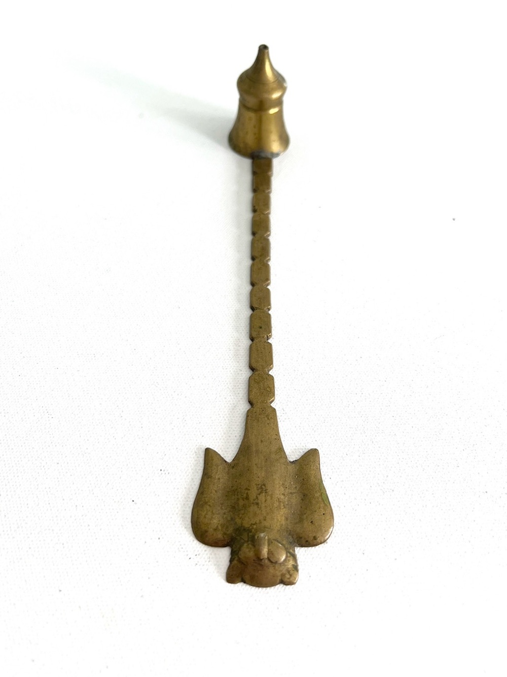 Vintage Brass Candle Snuffer With Owl Finial Quirky Decor Piece